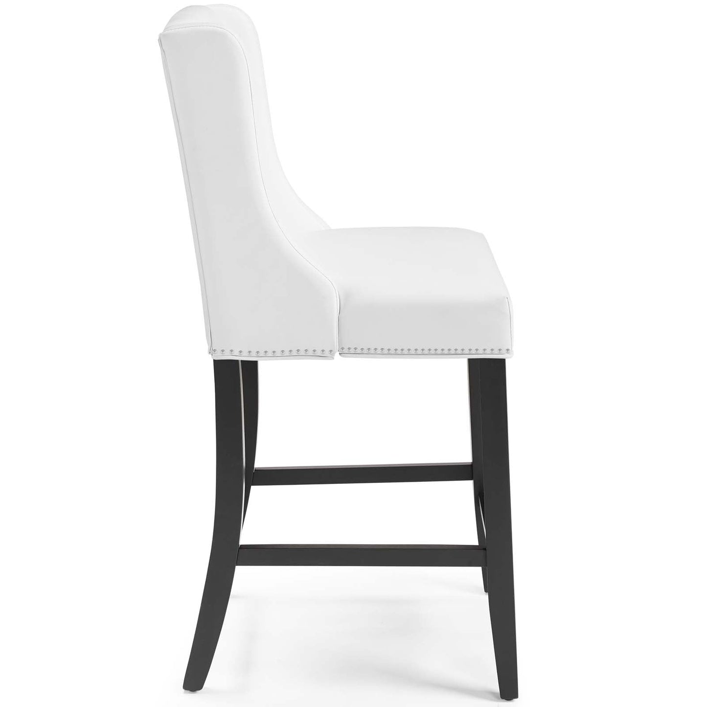 Baron Faux Leather Counter Stool White EEI-3736-WHI