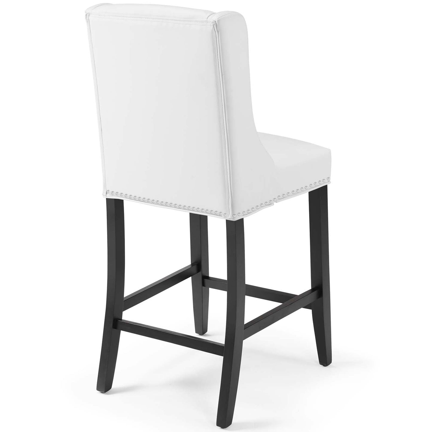 Baron Faux Leather Counter Stool White EEI-3736-WHI