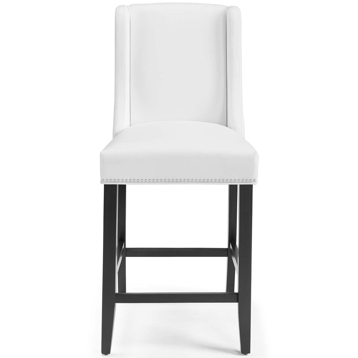 Baron Faux Leather Counter Stool White EEI-3736-WHI