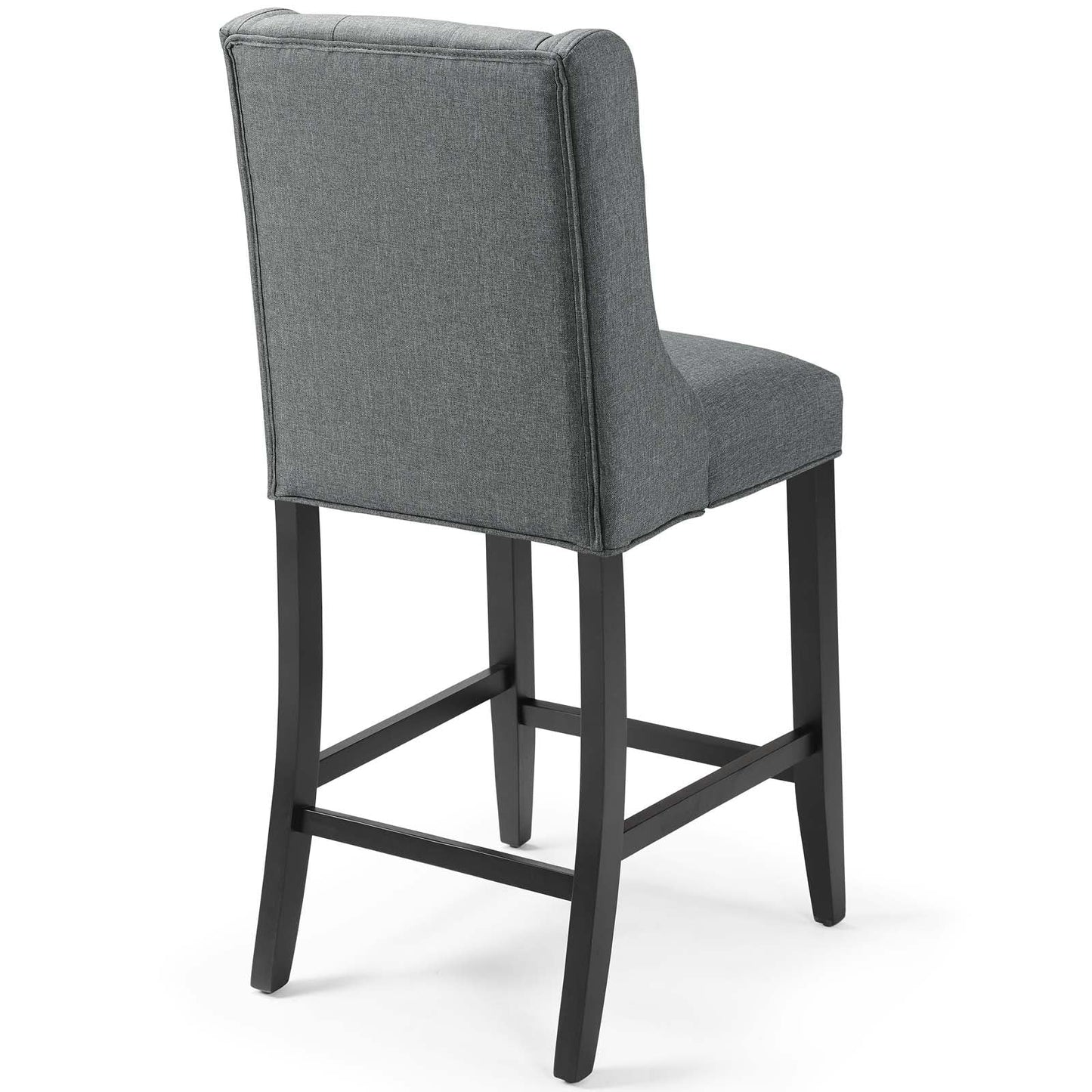 Baronet Tufted Button Upholstered Fabric Counter Stool Gray EEI-3739-GRY