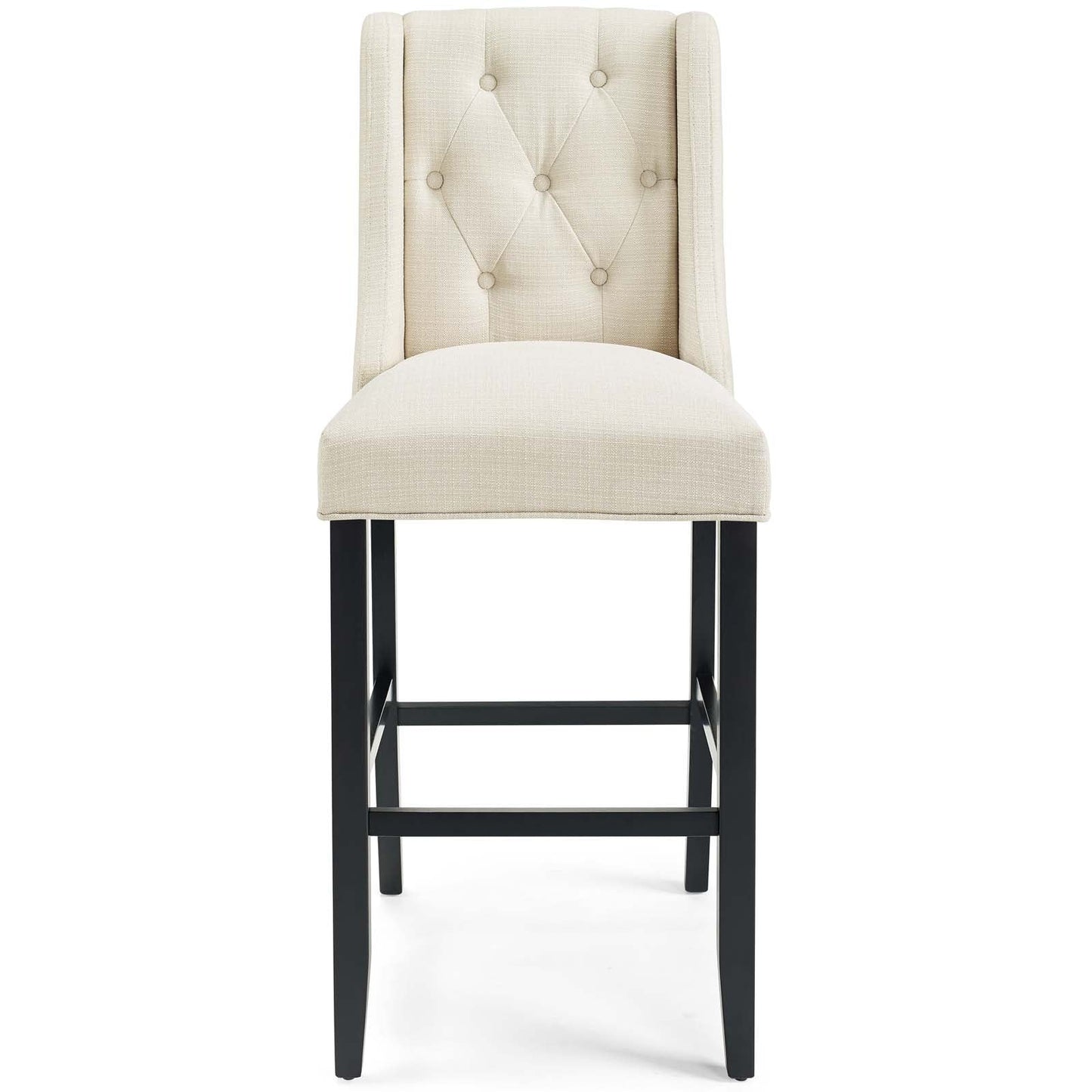 Baronet Tufted Button Upholstered Fabric Bar Stool Beige EEI-3741-BEI