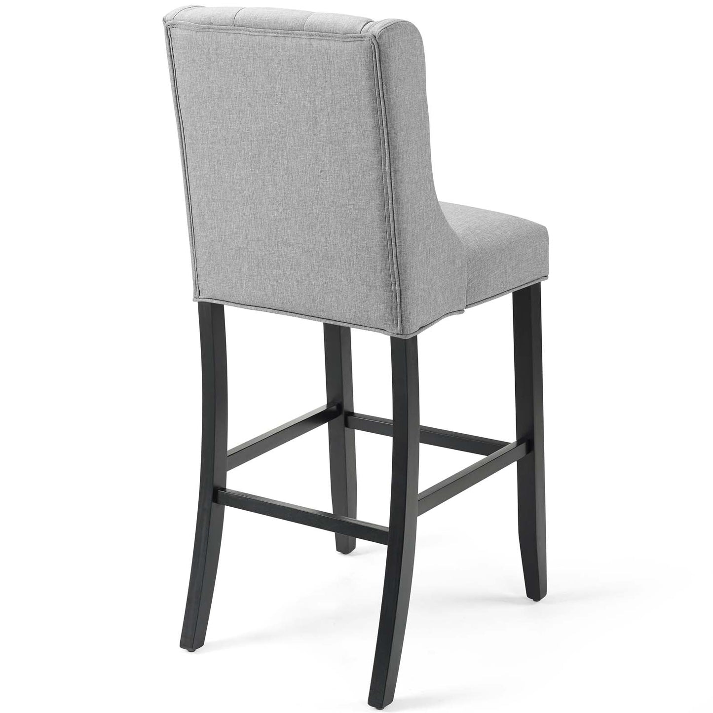 Baronet Tufted Button Upholstered Fabric Bar Stool Light Gray EEI-3741-LGR