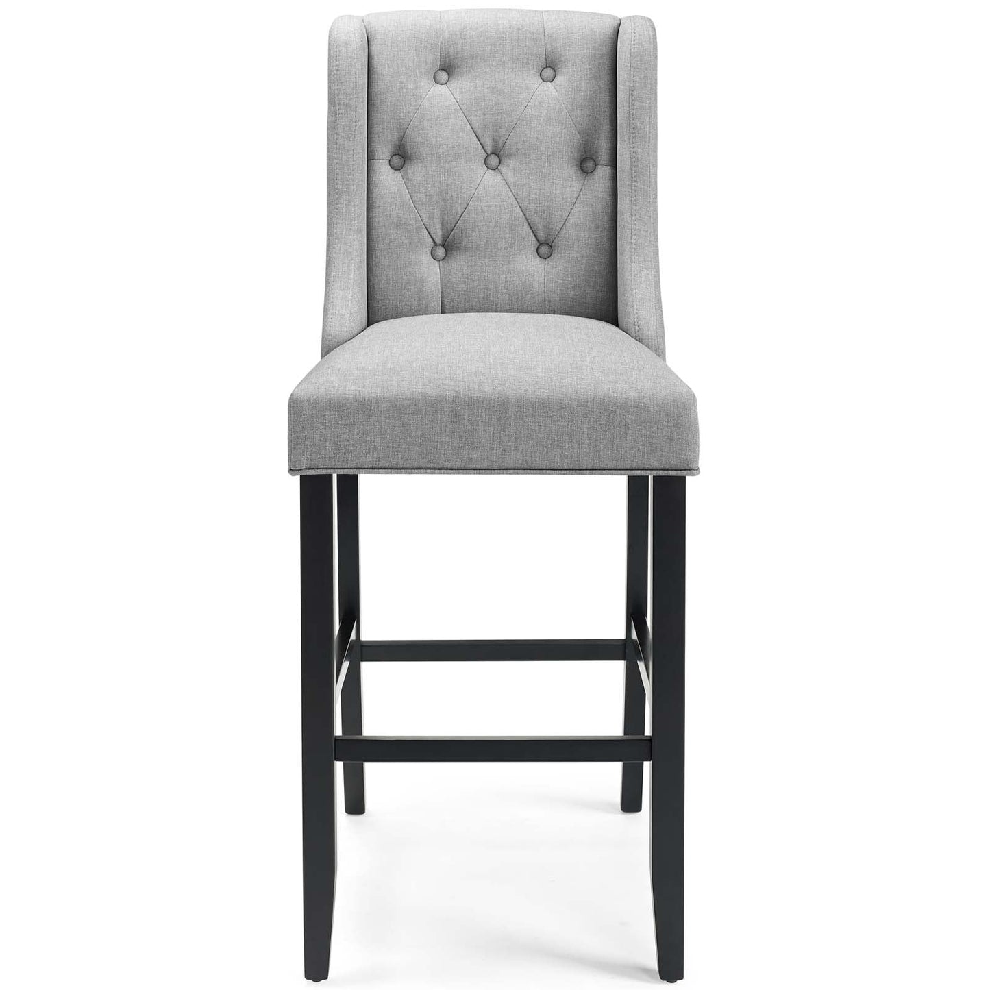 Baronet Tufted Button Upholstered Fabric Bar Stool Light Gray EEI-3741-LGR