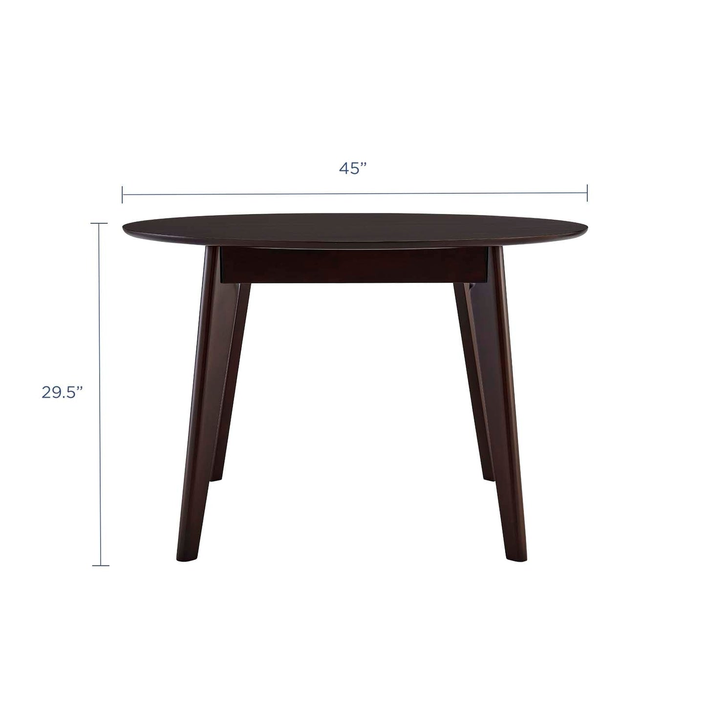 Vision 45" Round Dining Table Cappuccino EEI-3751-CAP