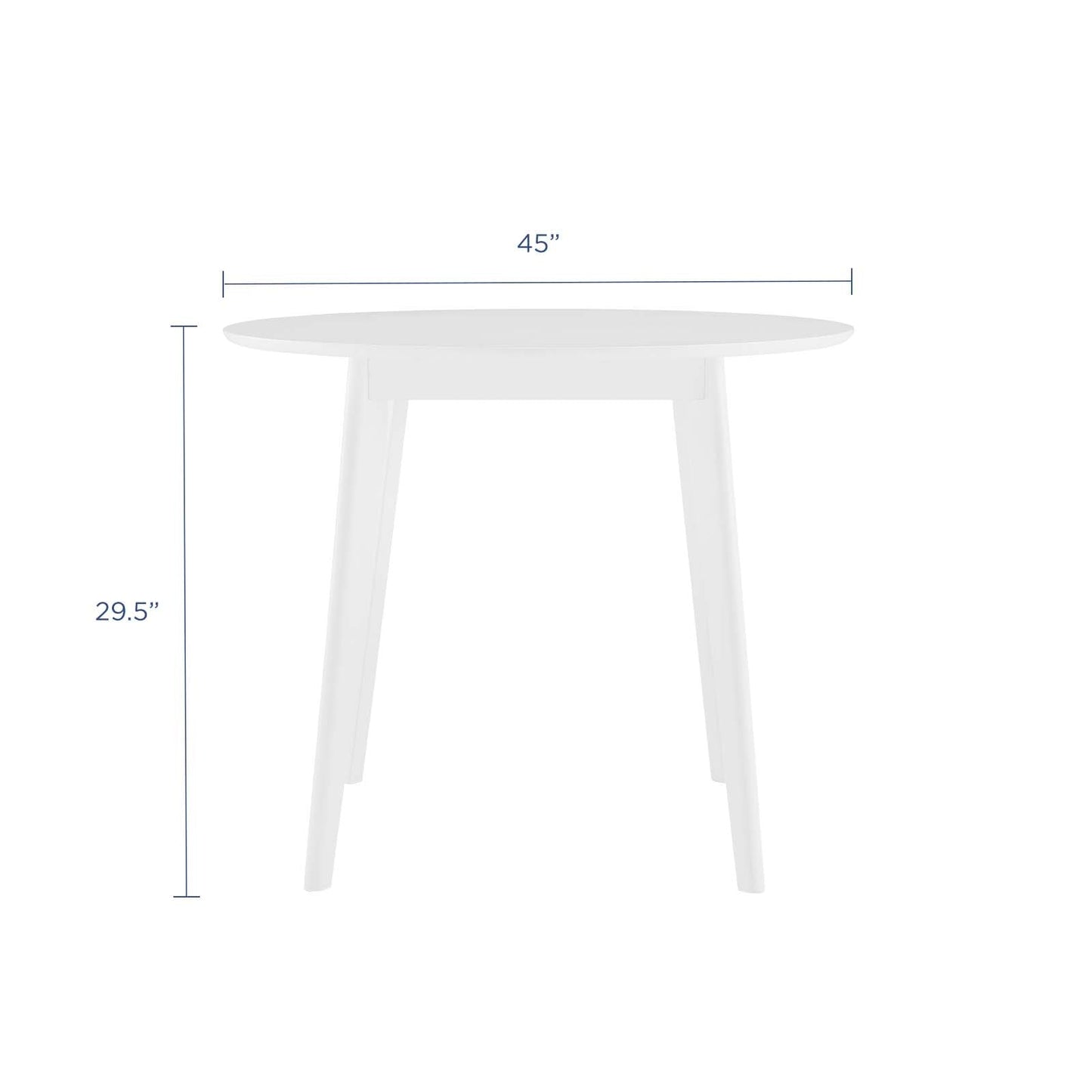 Vision 45" Round Dining Table White EEI-3752-WHI