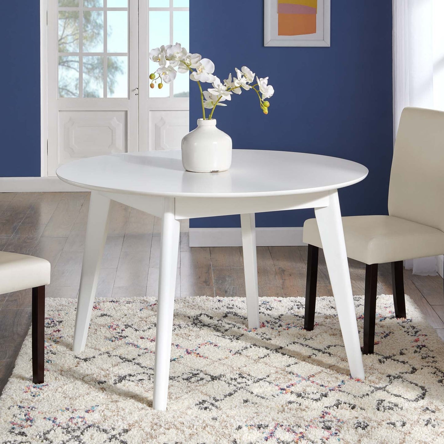 Vision 45" Round Dining Table White EEI-3752-WHI