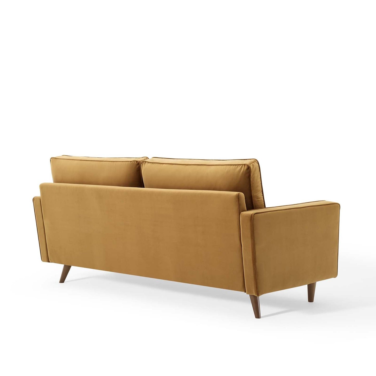 Valour Performance Velvet Sofa Cognac EEI-3764-COG