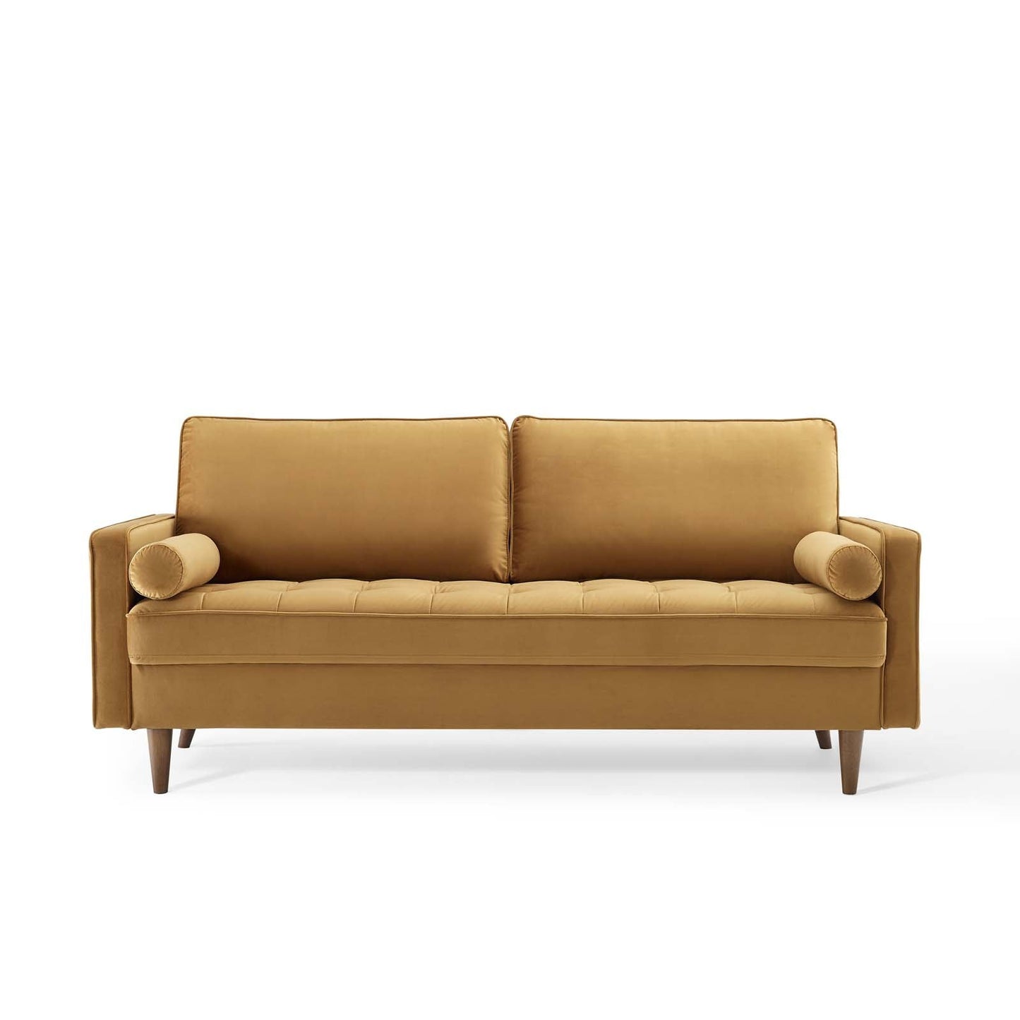 Valour Performance Velvet Sofa Cognac EEI-3764-COG