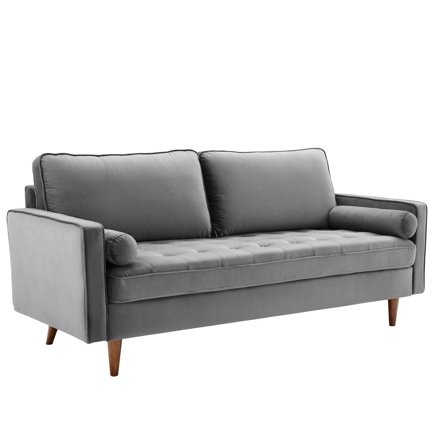 Valour Performance Velvet Sofa Gray EEI-3764-GRY