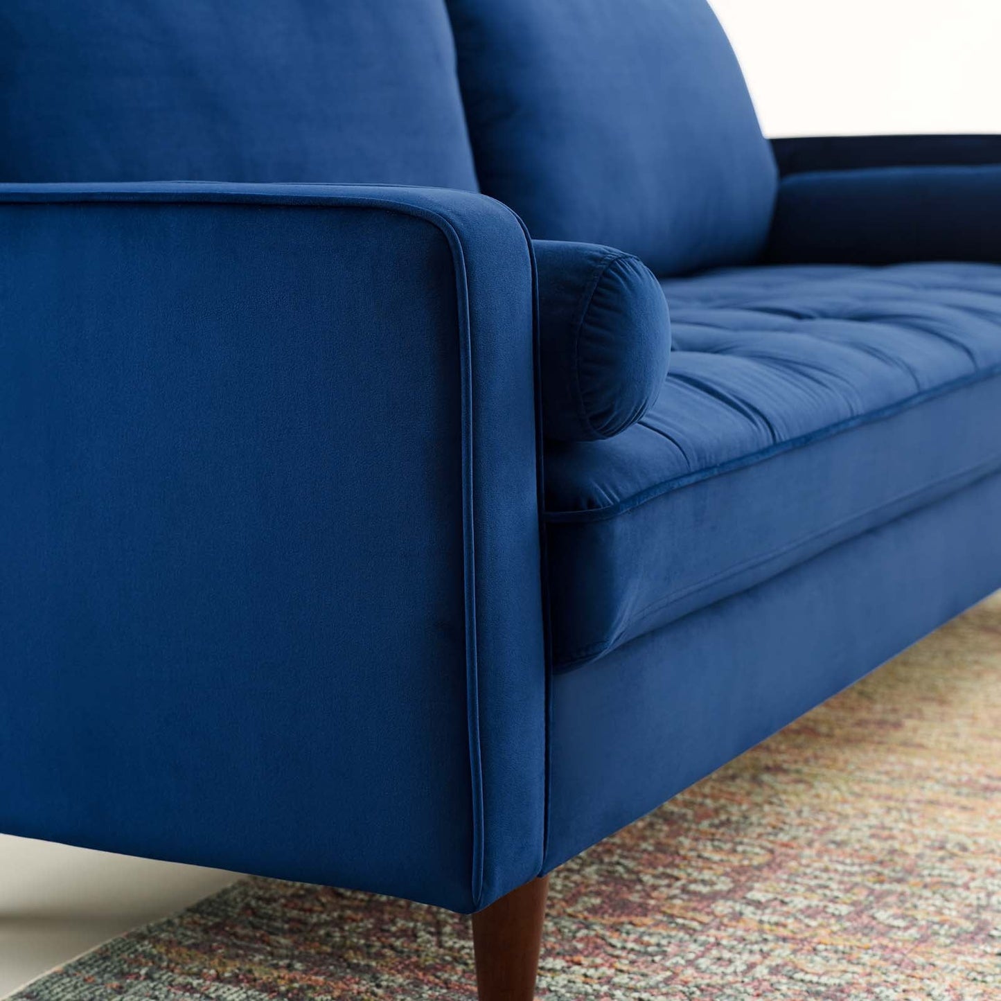 Valour Performance Velvet Sofa Navy EEI-3764-NAV