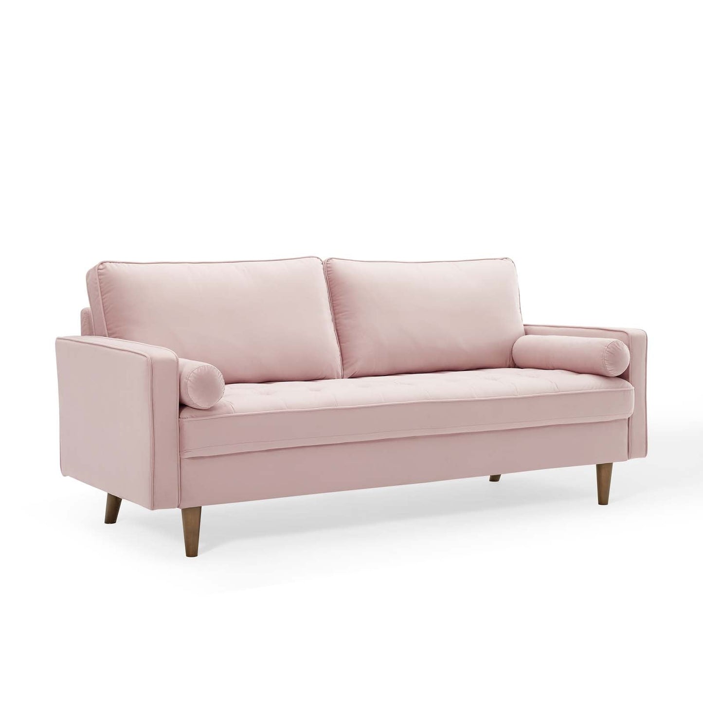 Valour Performance Velvet Sofa Pink EEI-3764-PNK