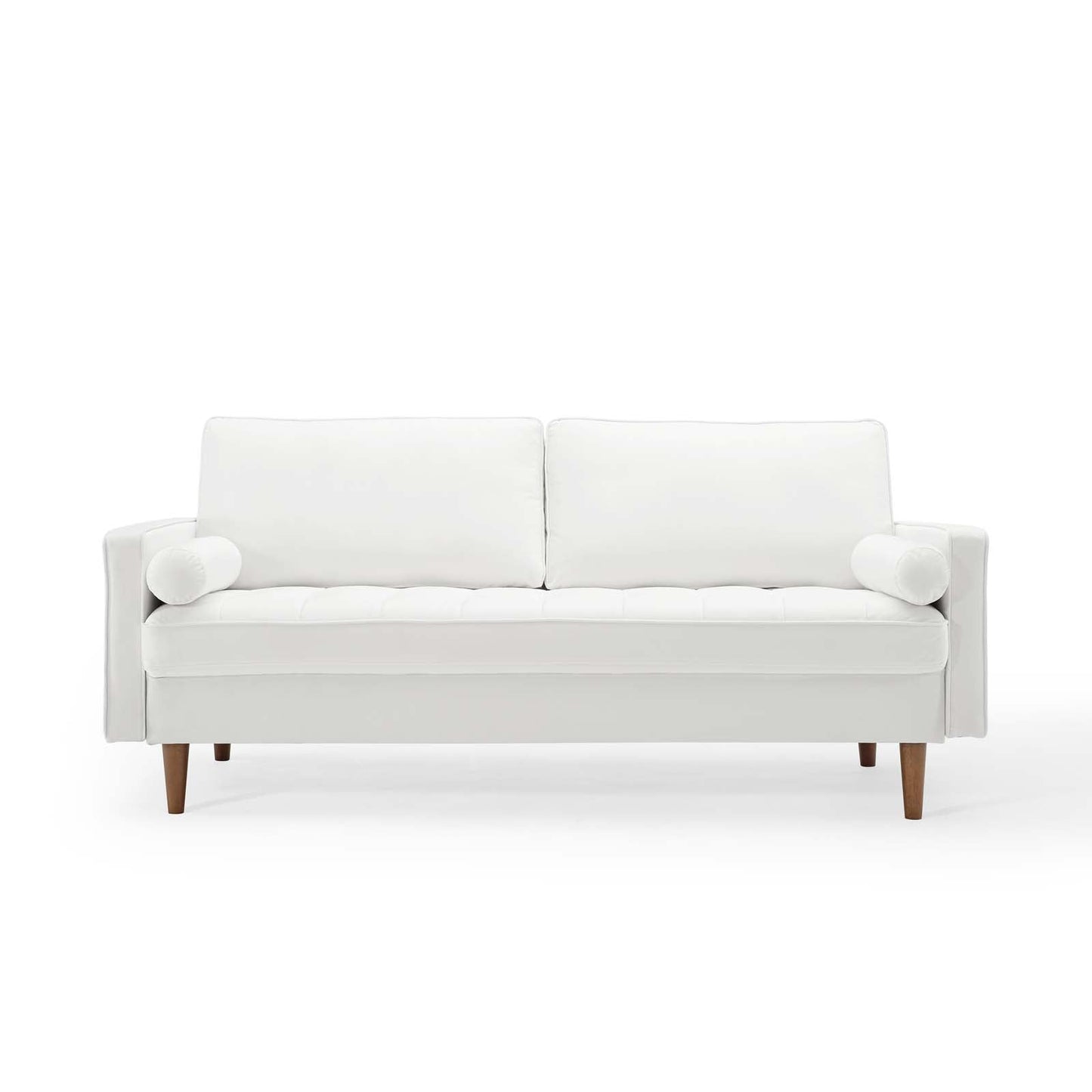 Valour Performance Velvet Sofa White EEI-3764-WHI