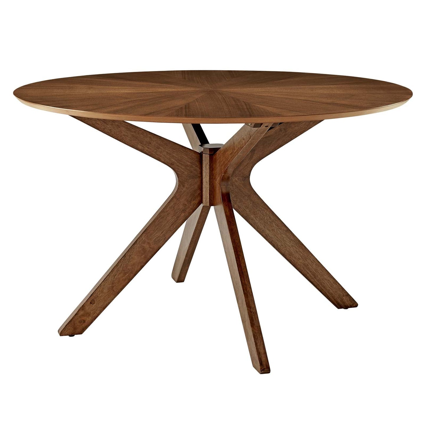 Crossroads 47" Round Wood Dining Table Walnut EEI-3847-WAL