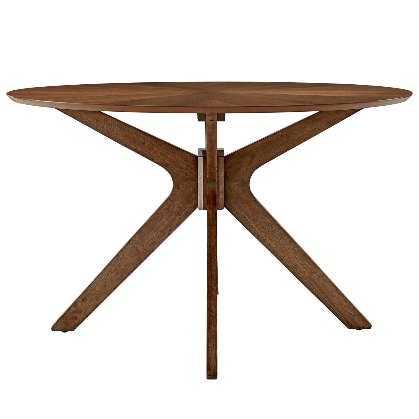 Crossroads 47" Round Wood Dining Table Walnut EEI-3847-WAL