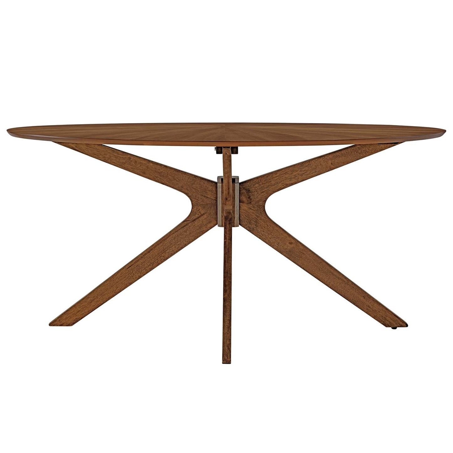 Crossroads 63" Oval Wood Dining Table Walnut EEI-3848-WAL