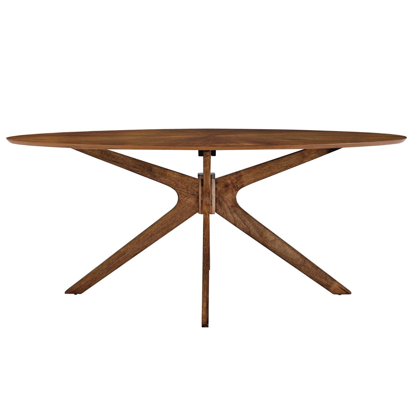 Crossroads 71" Oval Wood Dining Table Walnut EEI-3849-WAL