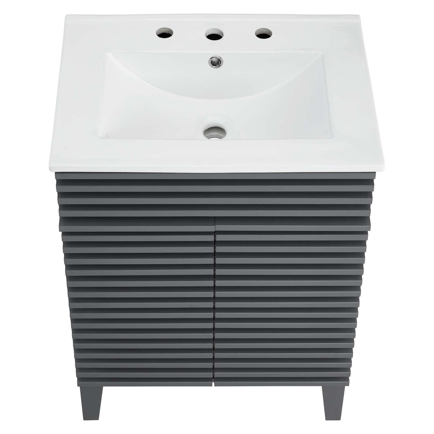 Render Bathroom Vanity Gray White EEI-3860-GRY-WHI