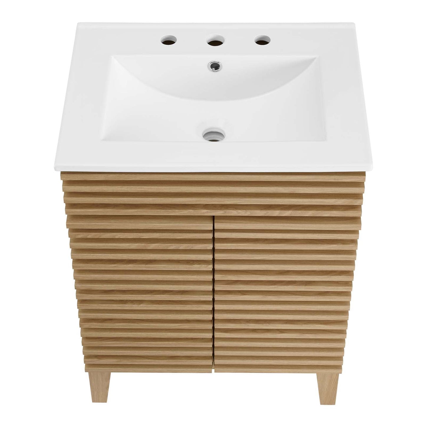 Render Bathroom Vanity Oak White EEI-3860-OAK-WHI