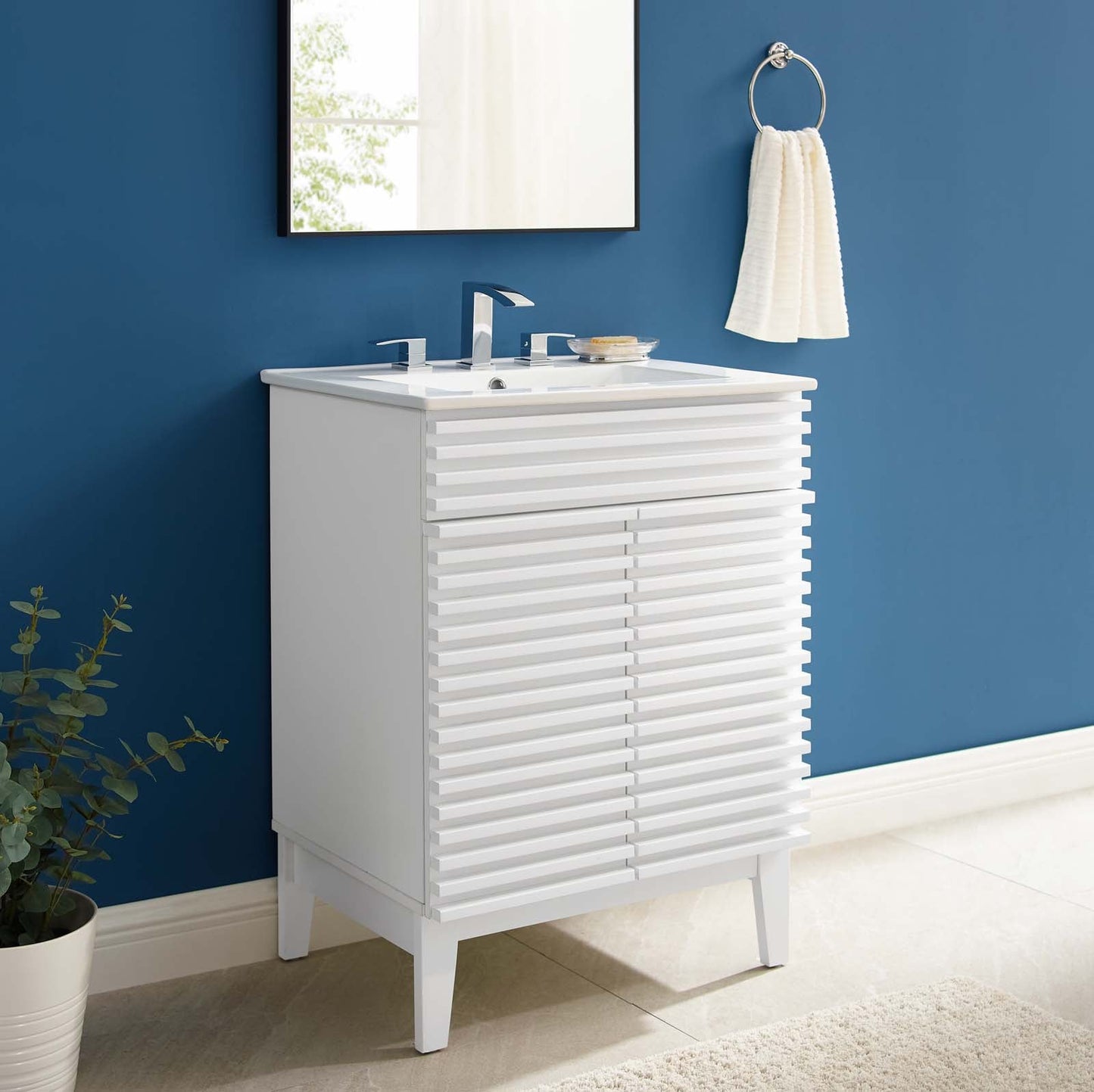 Render Bathroom Vanity White White EEI-3860-WHI-WHI