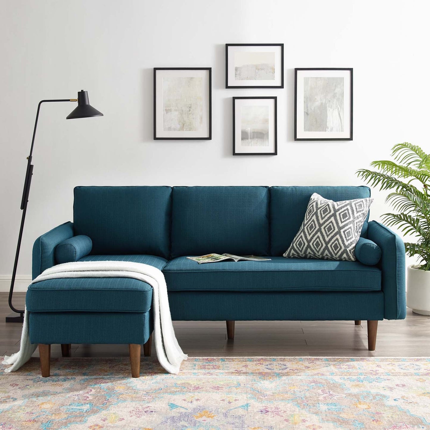 Revive Upholstered Right or Left Sectional Sofa Azure EEI-3867-AZU