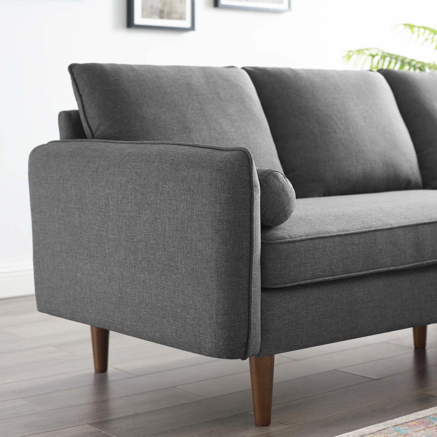 Revive Upholstered Right or Left Sectional Sofa Gray EEI-3867-GRY