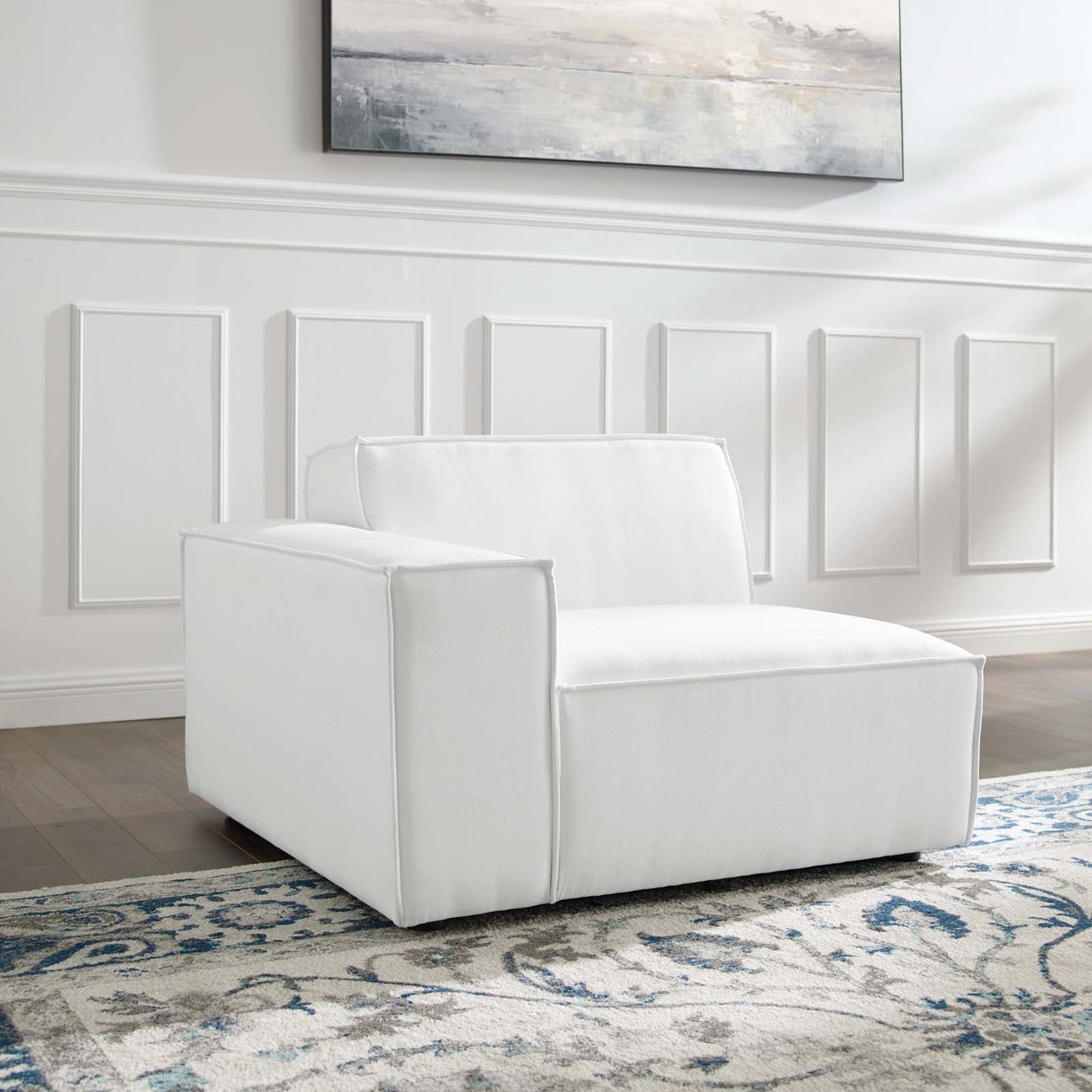 Restore Left-Arm Sectional Sofa Chair White EEI-3869-WHI