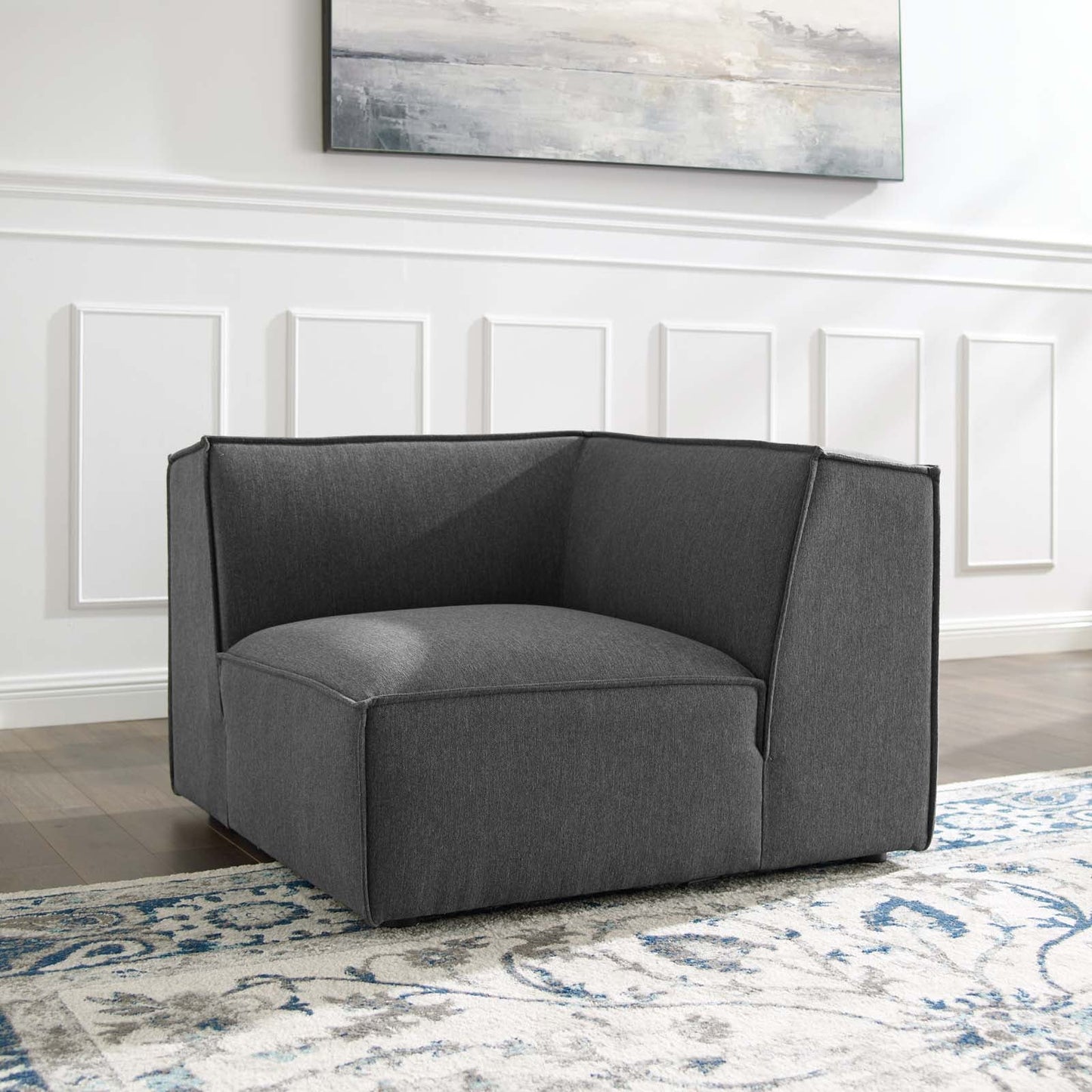 Restore Sectional Sofa Corner Chair Charcoal EEI-3871-CHA