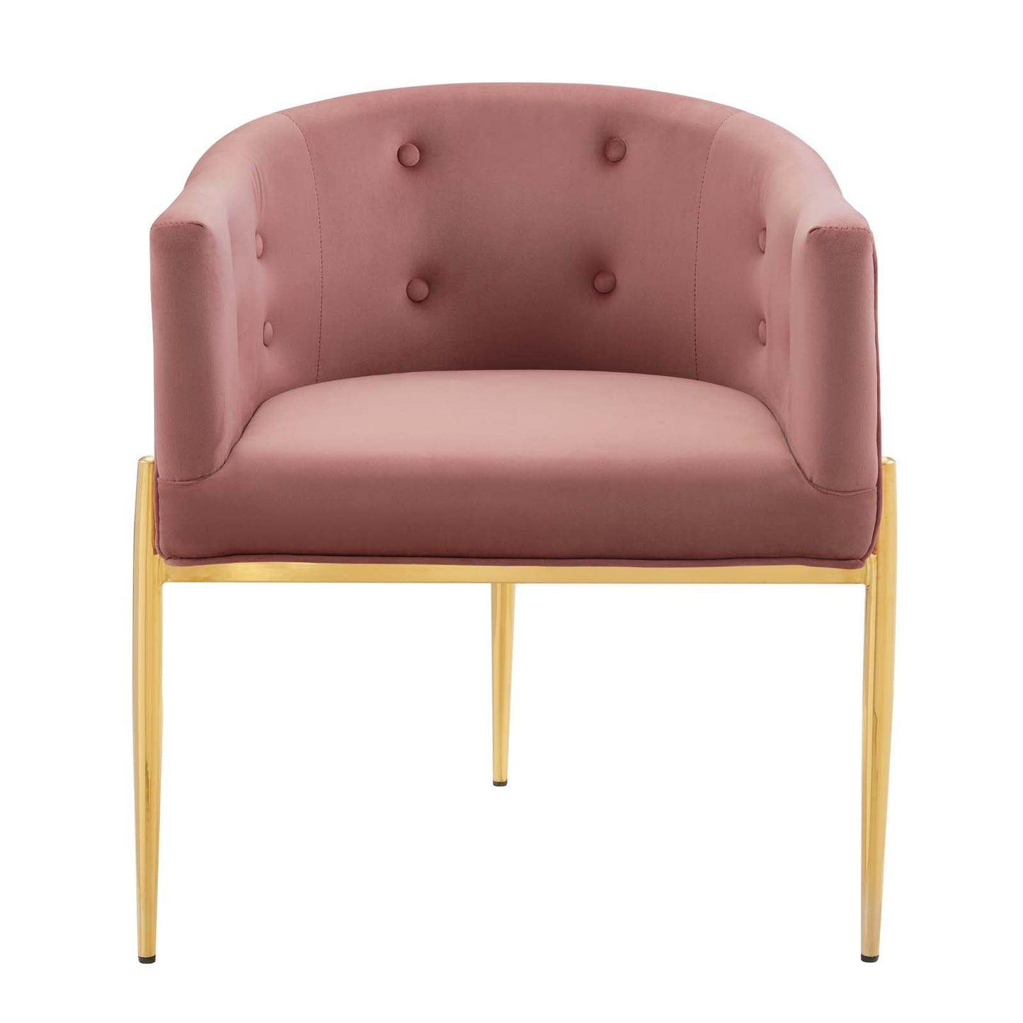 Savour Tufted Performance Velvet Accent Chair Dusty Rose EEI-3903-DUS