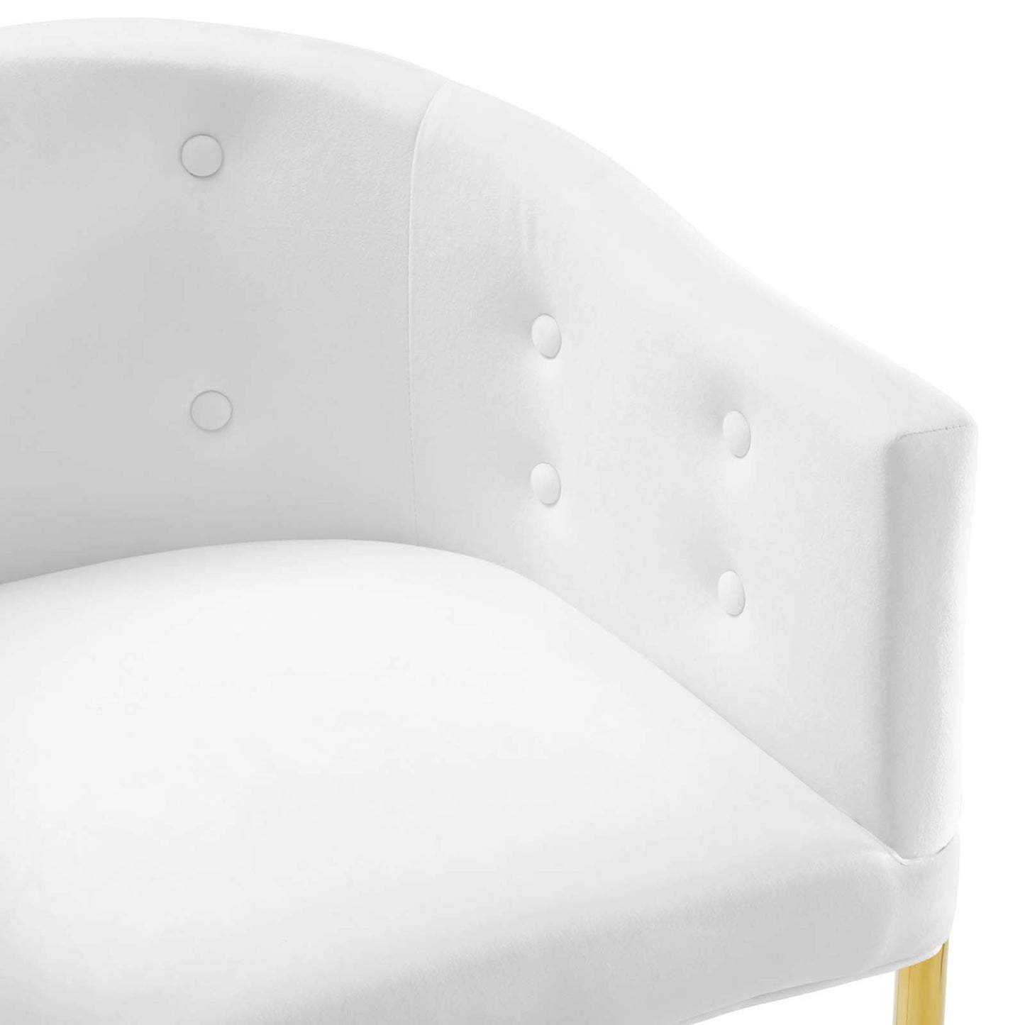 Savour Tufted Performance Velvet Bar Stool White EEI-3911-WHI