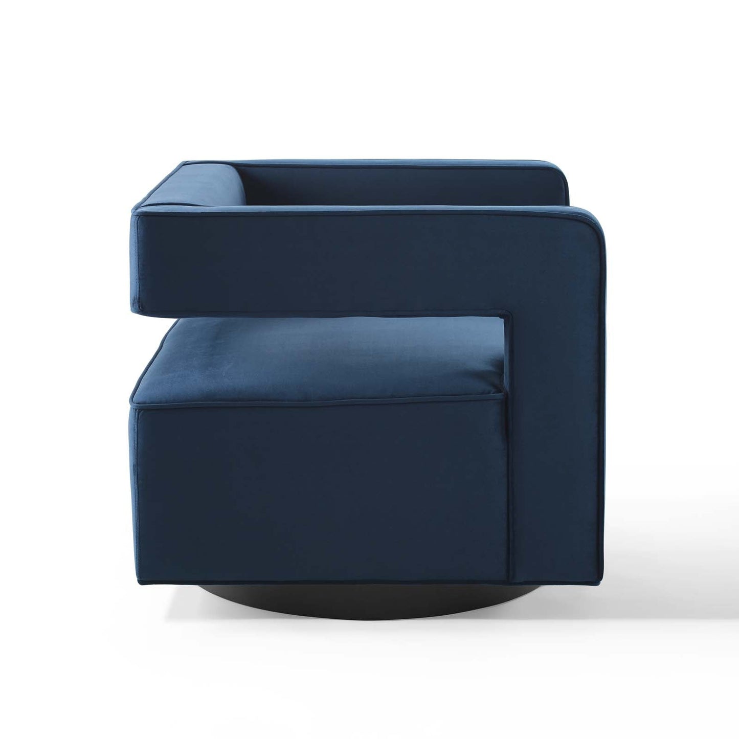 Booth Performance Velvet  Performance Velvet Swivel Armchair Midnight Blue EEI-3948-MID