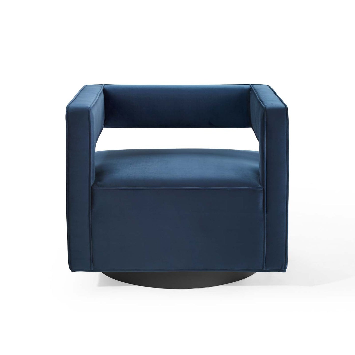 Booth Performance Velvet  Performance Velvet Swivel Armchair Midnight Blue EEI-3948-MID