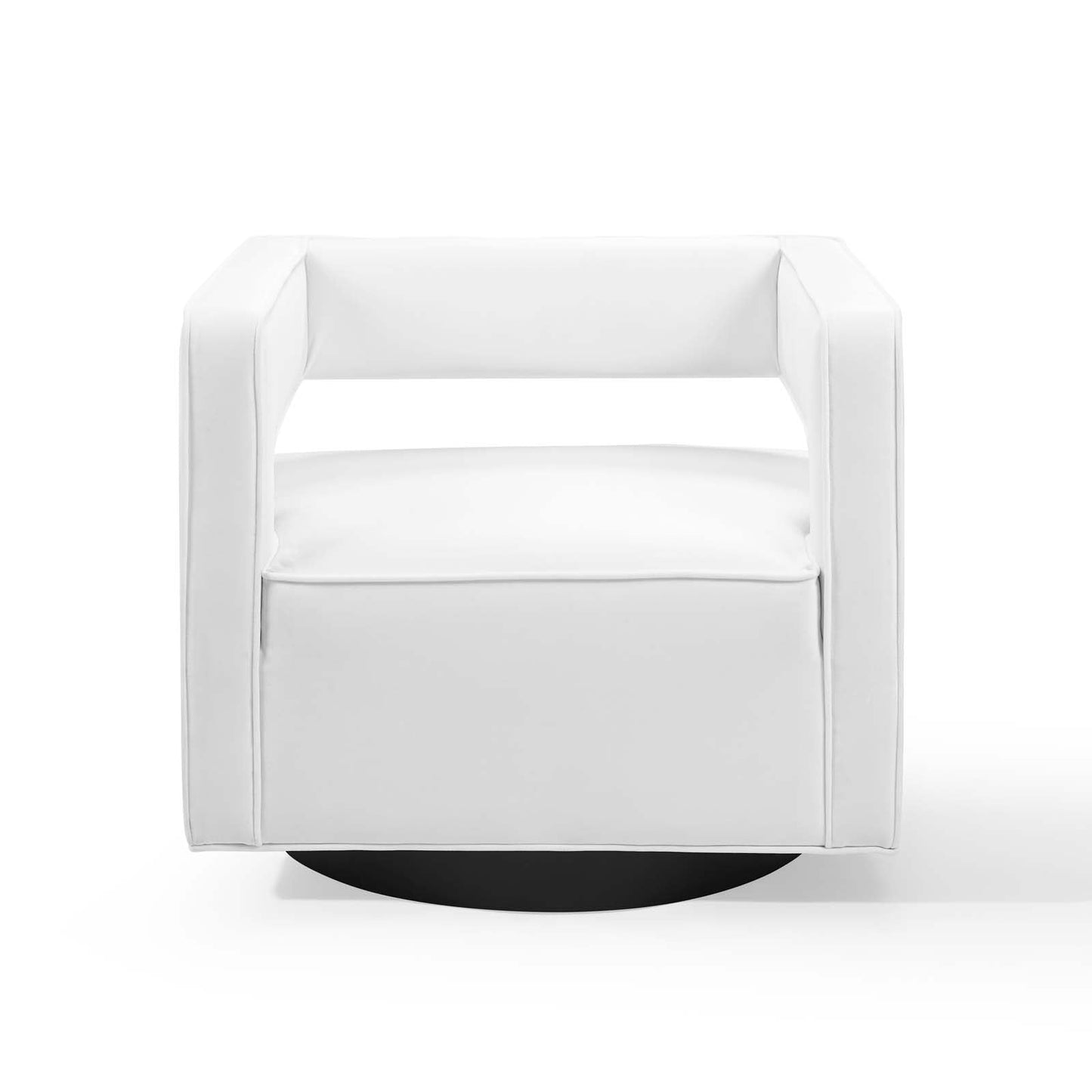 Booth Performance Velvet  Performance Velvet Swivel Armchair White EEI-3948-WHI