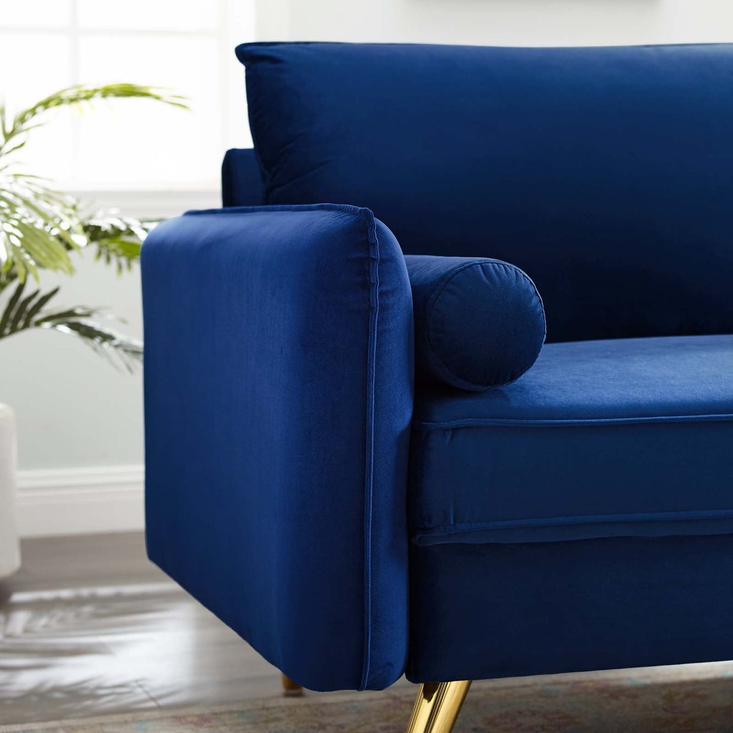 Revive Performance Velvet Sofa Navy EEI-3988-NAV