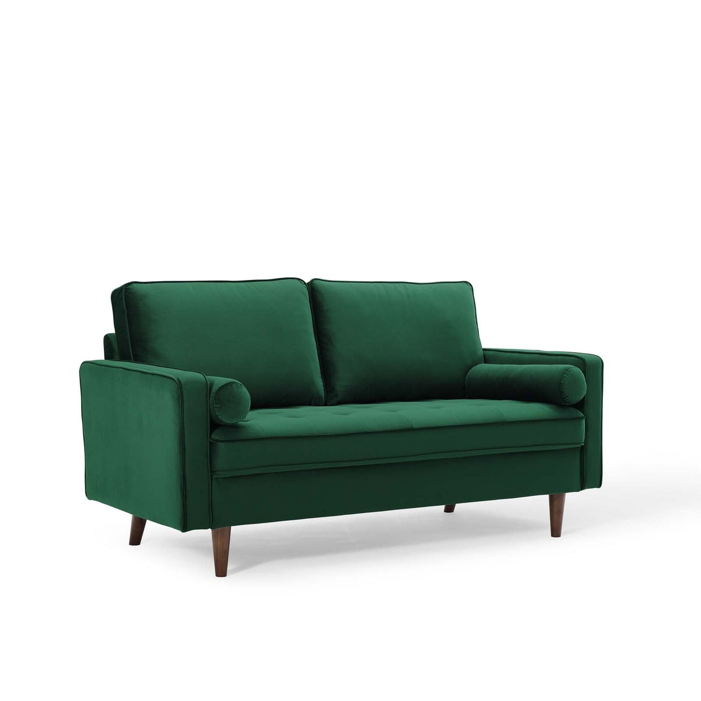 Valour Performance Velvet Loveseat Green EEI-4004-GRN