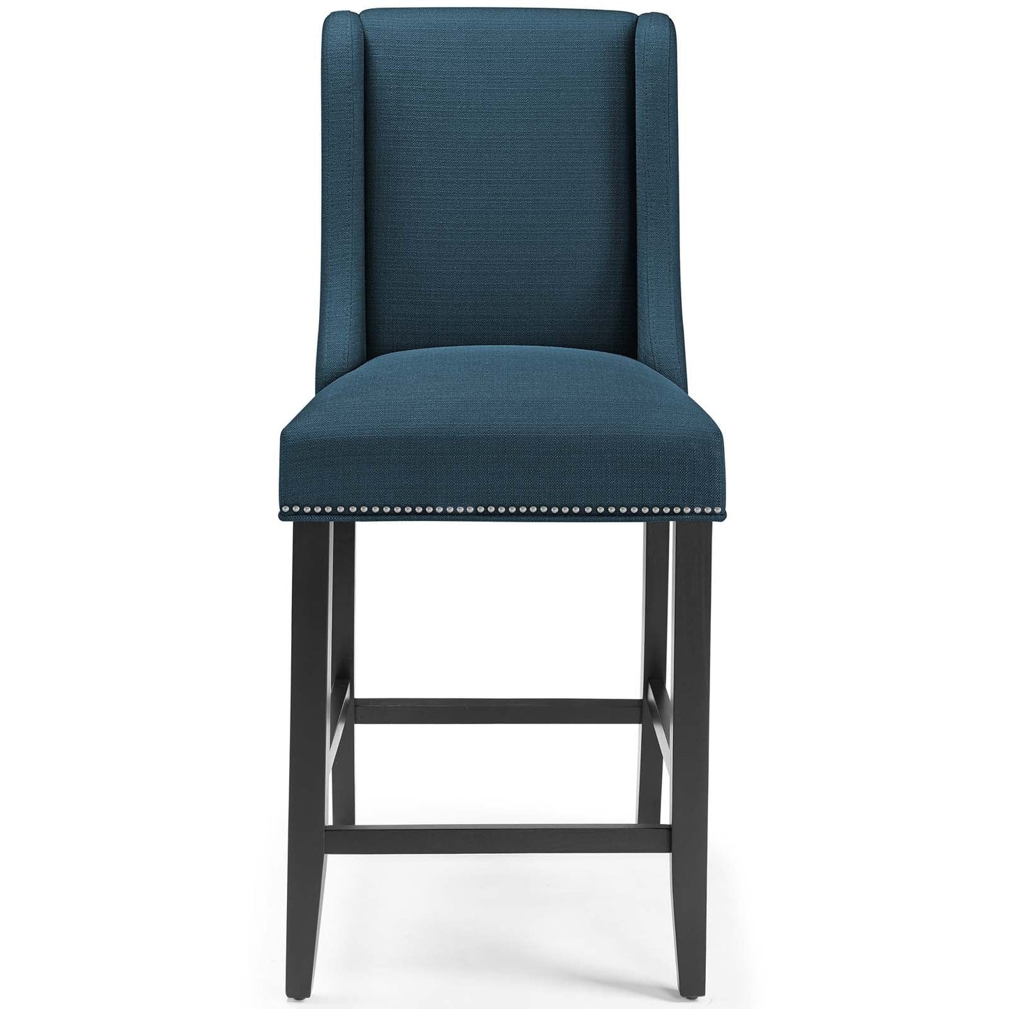 Baron Counter Stool Upholstered Fabric Set of 2 Azure EEI-4016-AZU