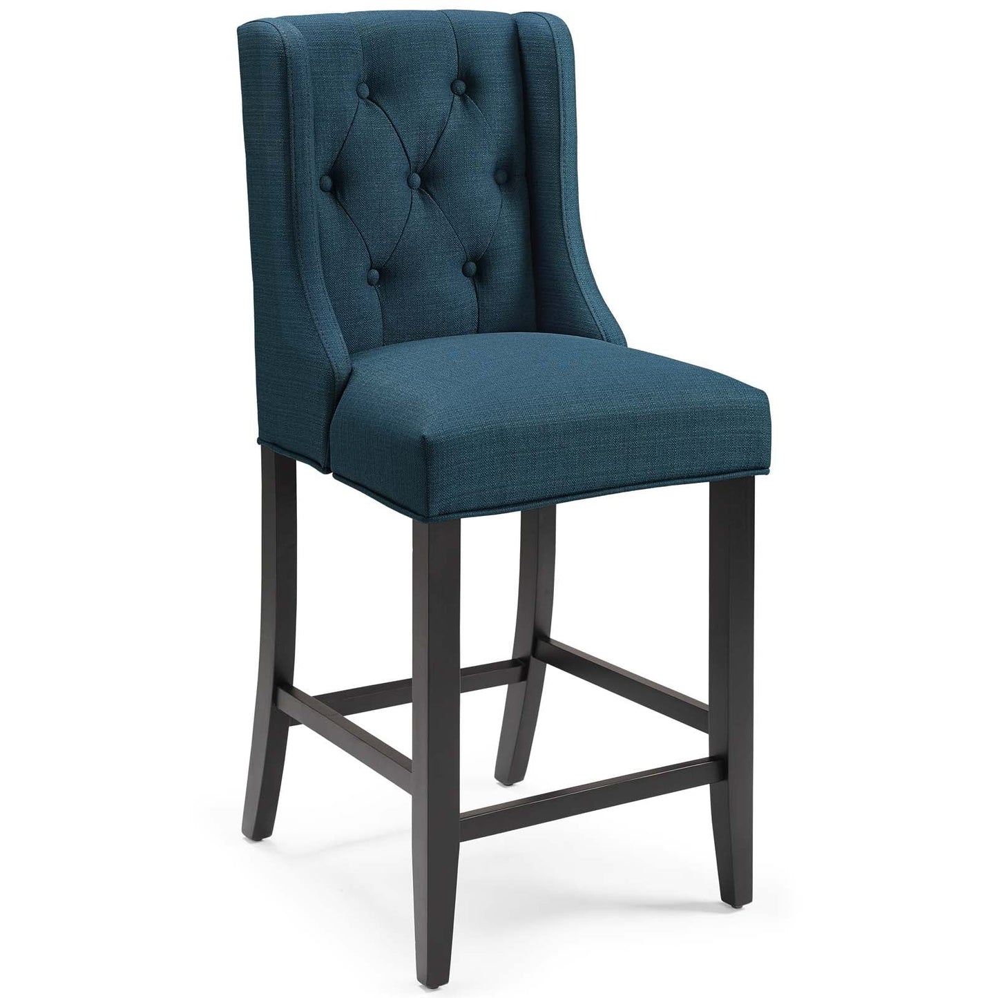 Baronet Counter Bar Stool Upholstered Fabric Set of 2 Azure EEI-4020-AZU