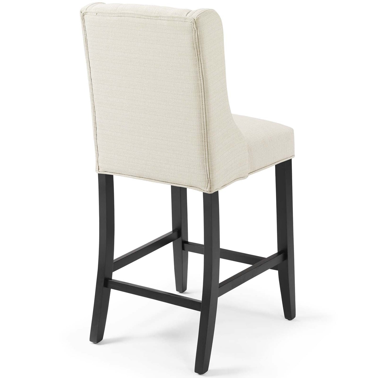 Baronet Counter Bar Stool Upholstered Fabric Set of 2 Beige EEI-4020-BEI