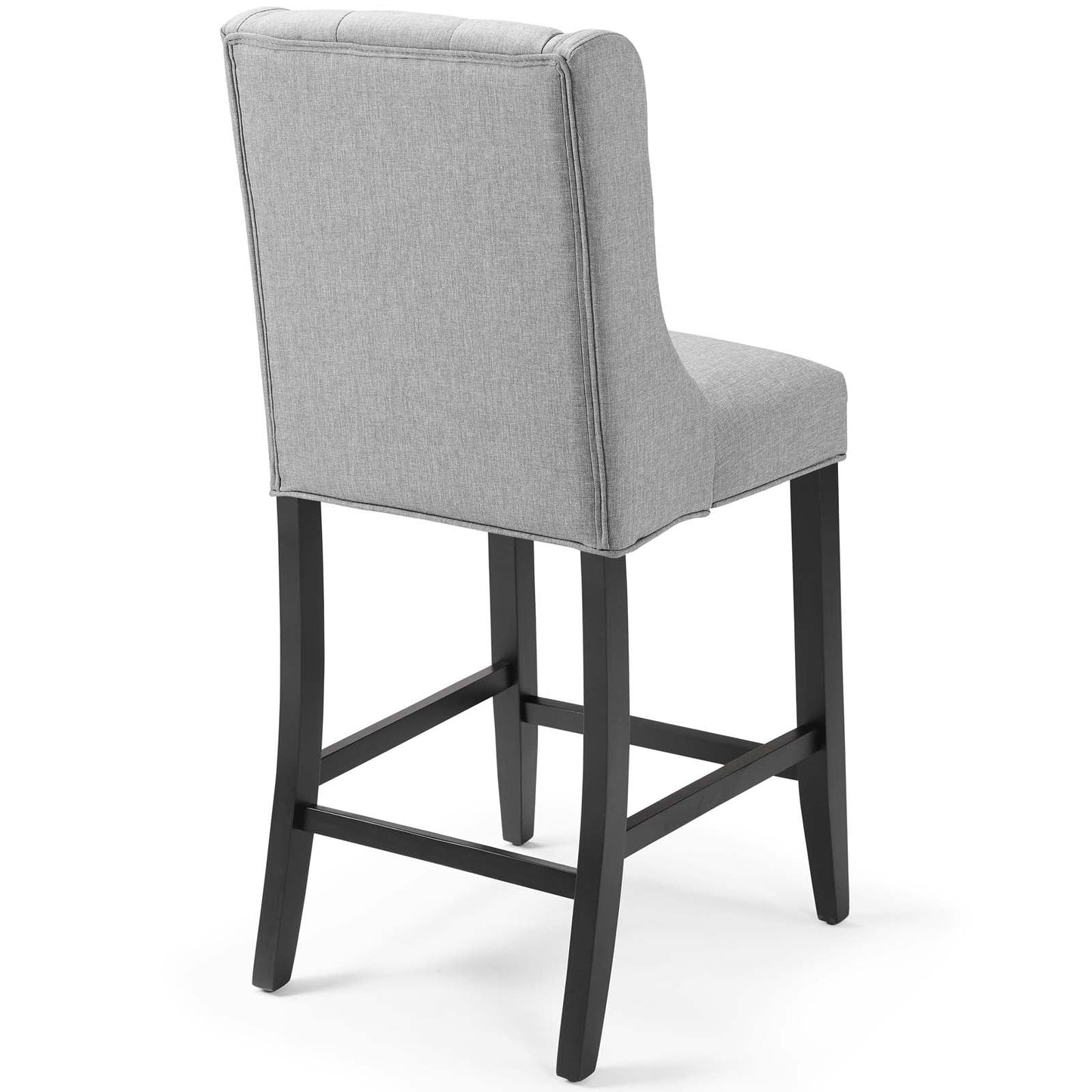 Baronet Counter Bar Stool Upholstered Fabric Set of 2 Light Gray EEI-4020-LGR