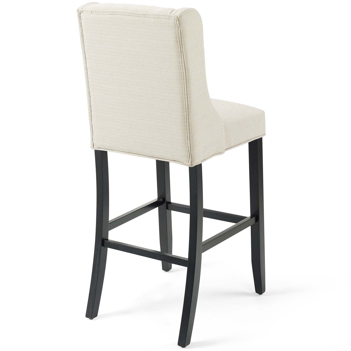 Baronet Bar Stool Upholstered Fabric Set of 2 Beige EEI-4022-BEI