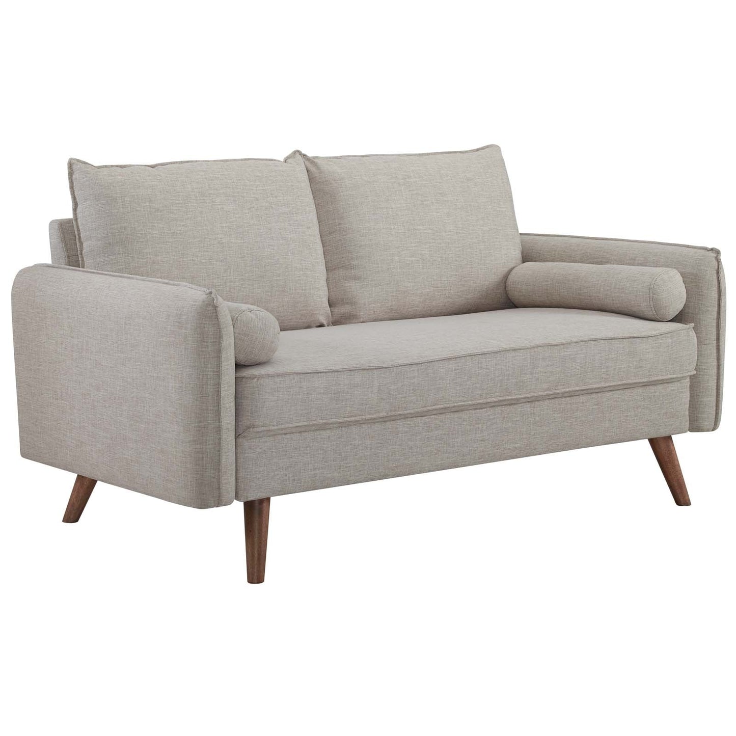 Revive Upholstered Fabric Sofa and Loveseat Set Beige EEI-4047-BEI-SET