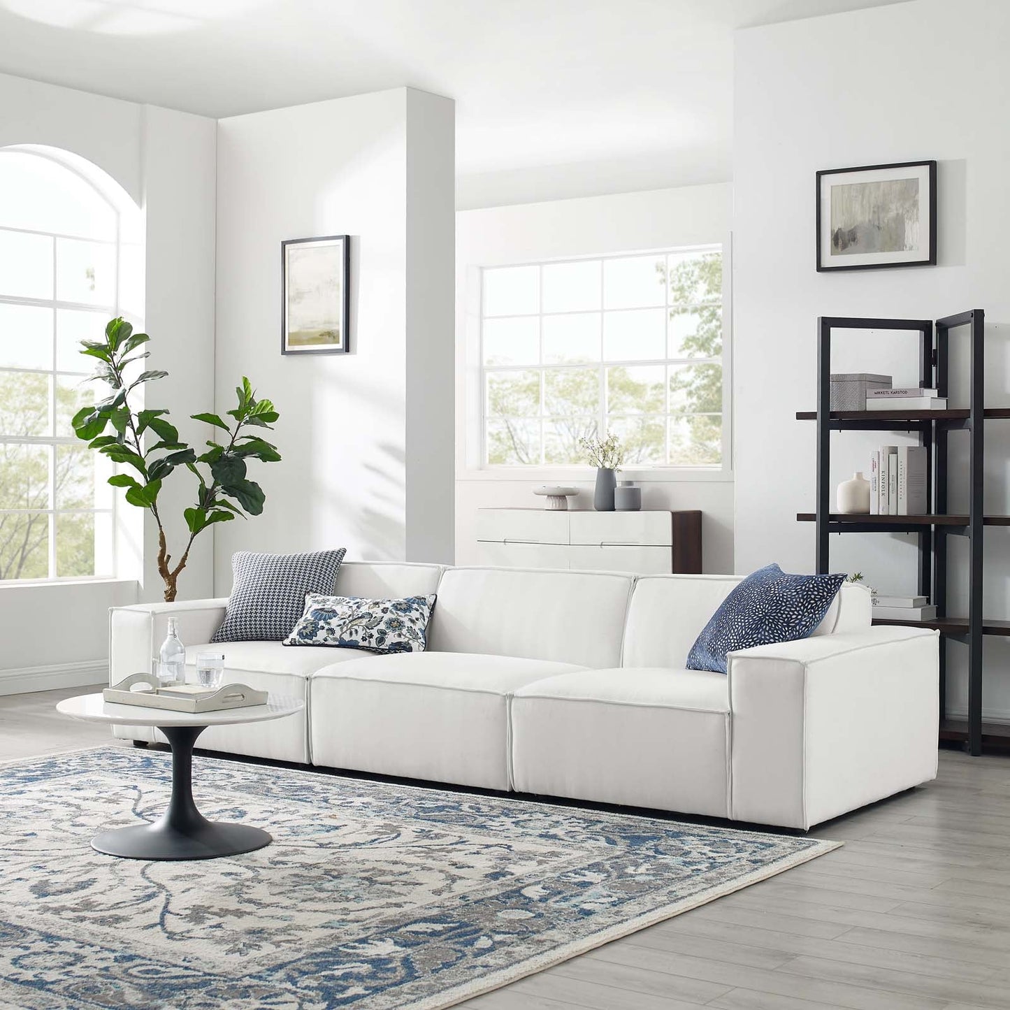 Restore 3-Piece Sectional Sofa White EEI-4112-WHI