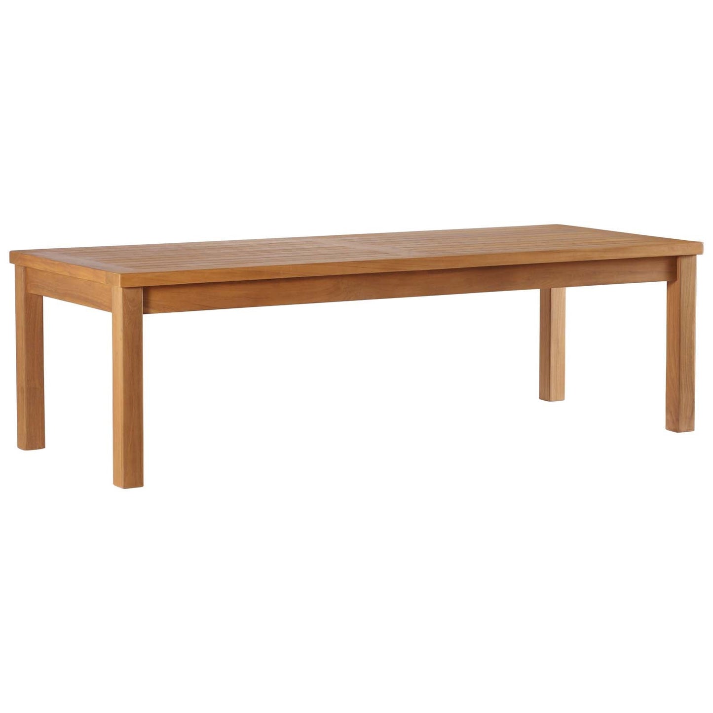 Upland Outdoor Patio Teak Wood Coffee Table Natural EEI-4122-NAT