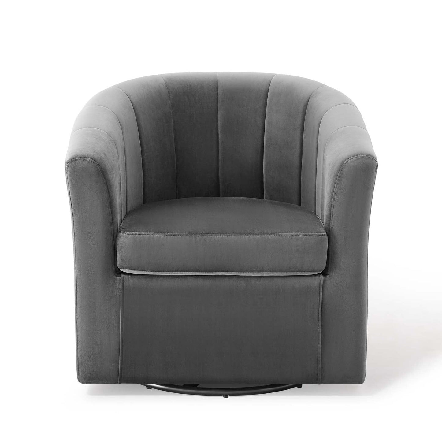 Prospect Performance Velvet Swivel Armchair Charcoal EEI-4139-CHA