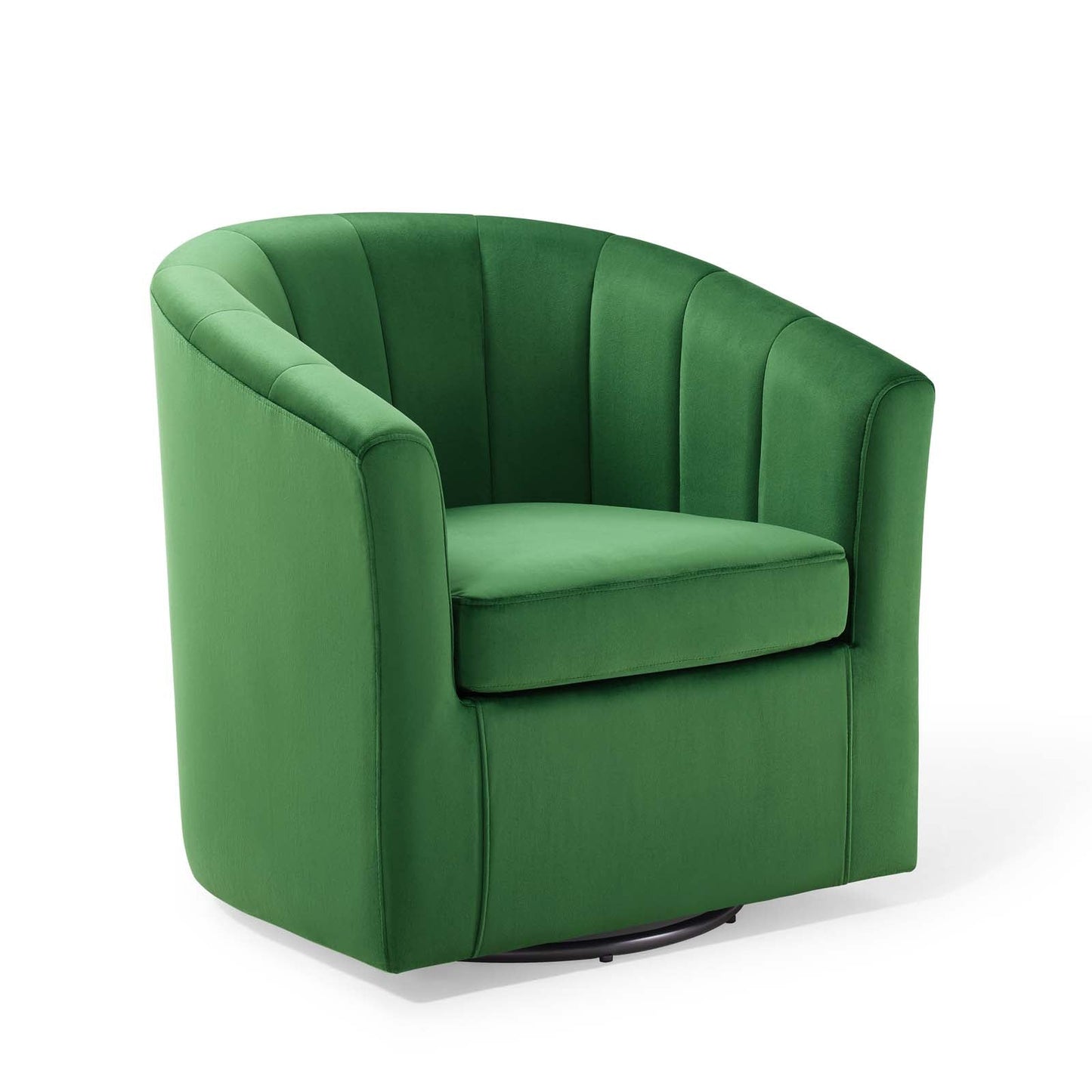 Prospect Performance Velvet Swivel Armchair Emerald EEI-4139-EME