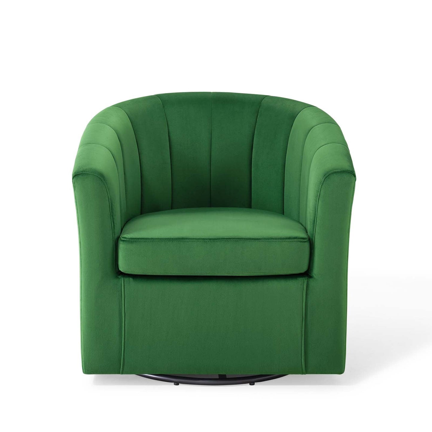 Prospect Performance Velvet Swivel Armchair Emerald EEI-4139-EME