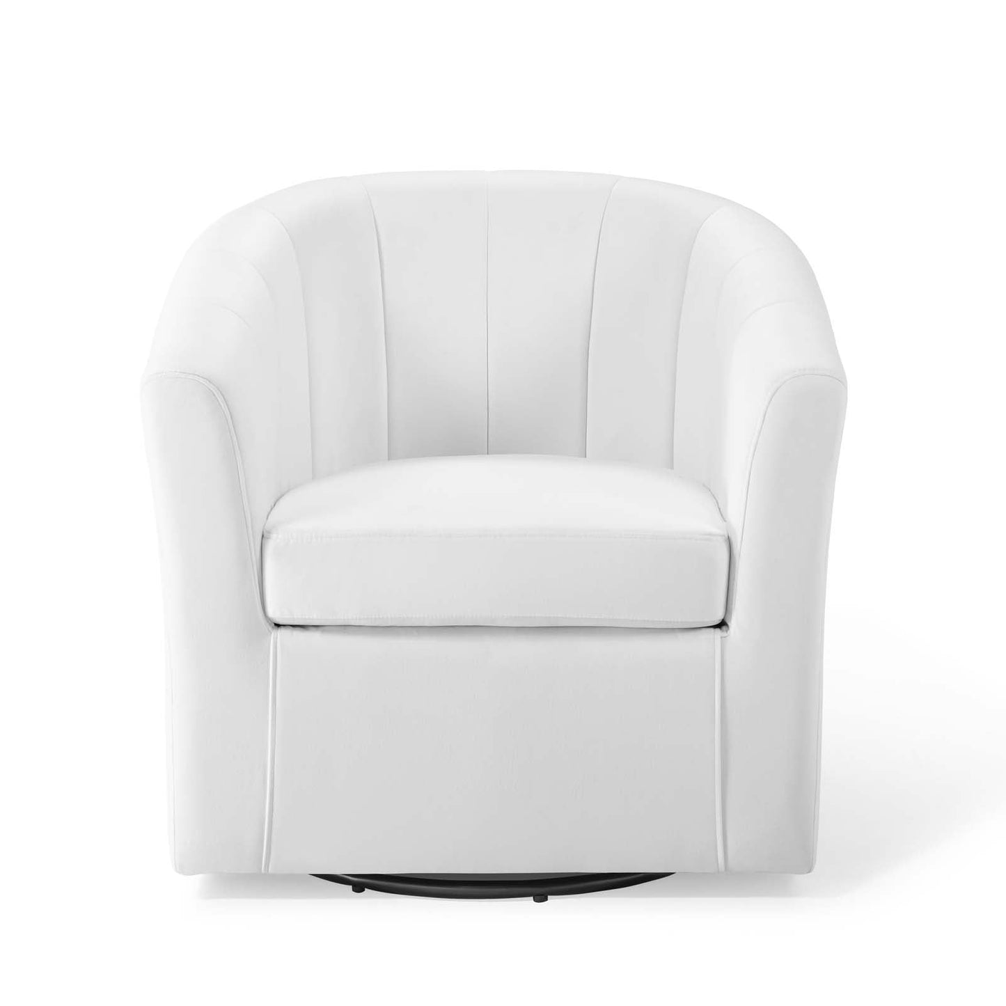 Prospect Performance Velvet Swivel Armchair White EEI-4139-WHI