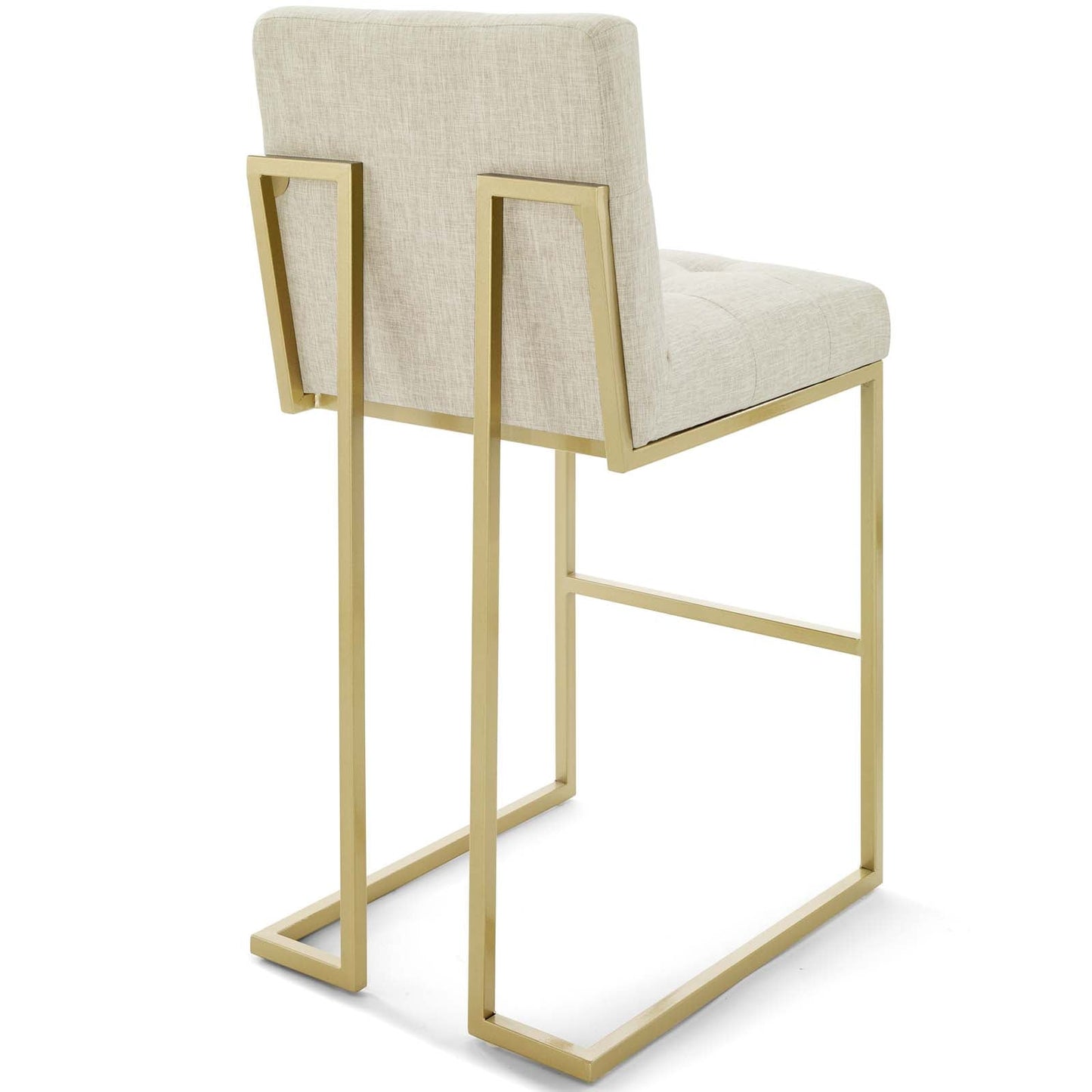 Privy Gold Stainless Steel Performance Velvet Bar Stool Set of 2 Gold Beige EEI-4157-GLD-BEI