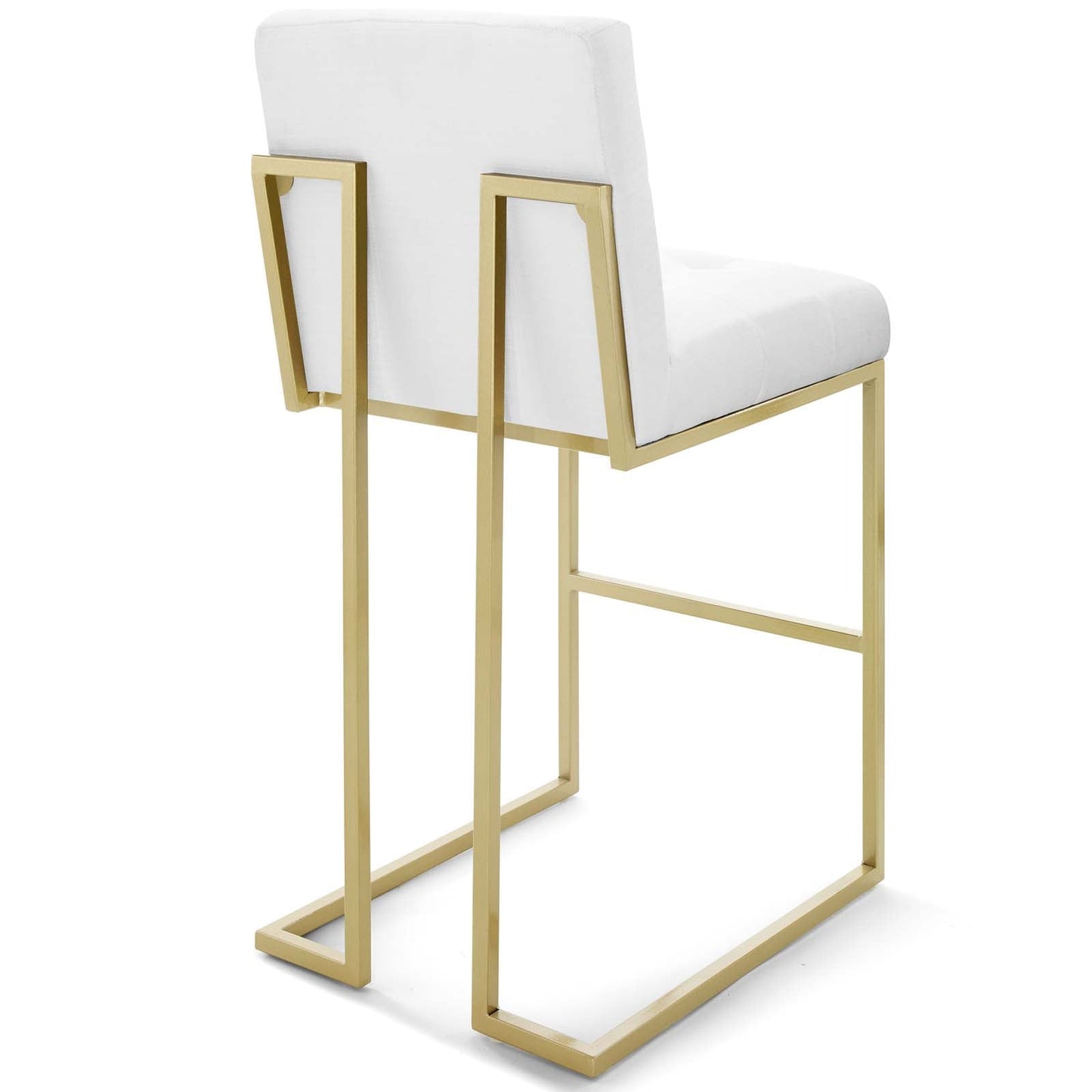 Privy Gold Stainless Steel Performance Velvet Bar Stool Set of 2 Gold White EEI-4157-GLD-WHI