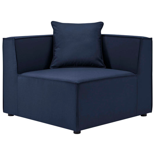 Saybrook Outdoor Patio Upholstered Sectional Sofa Corner Chair Navy EEI-4210-NAV