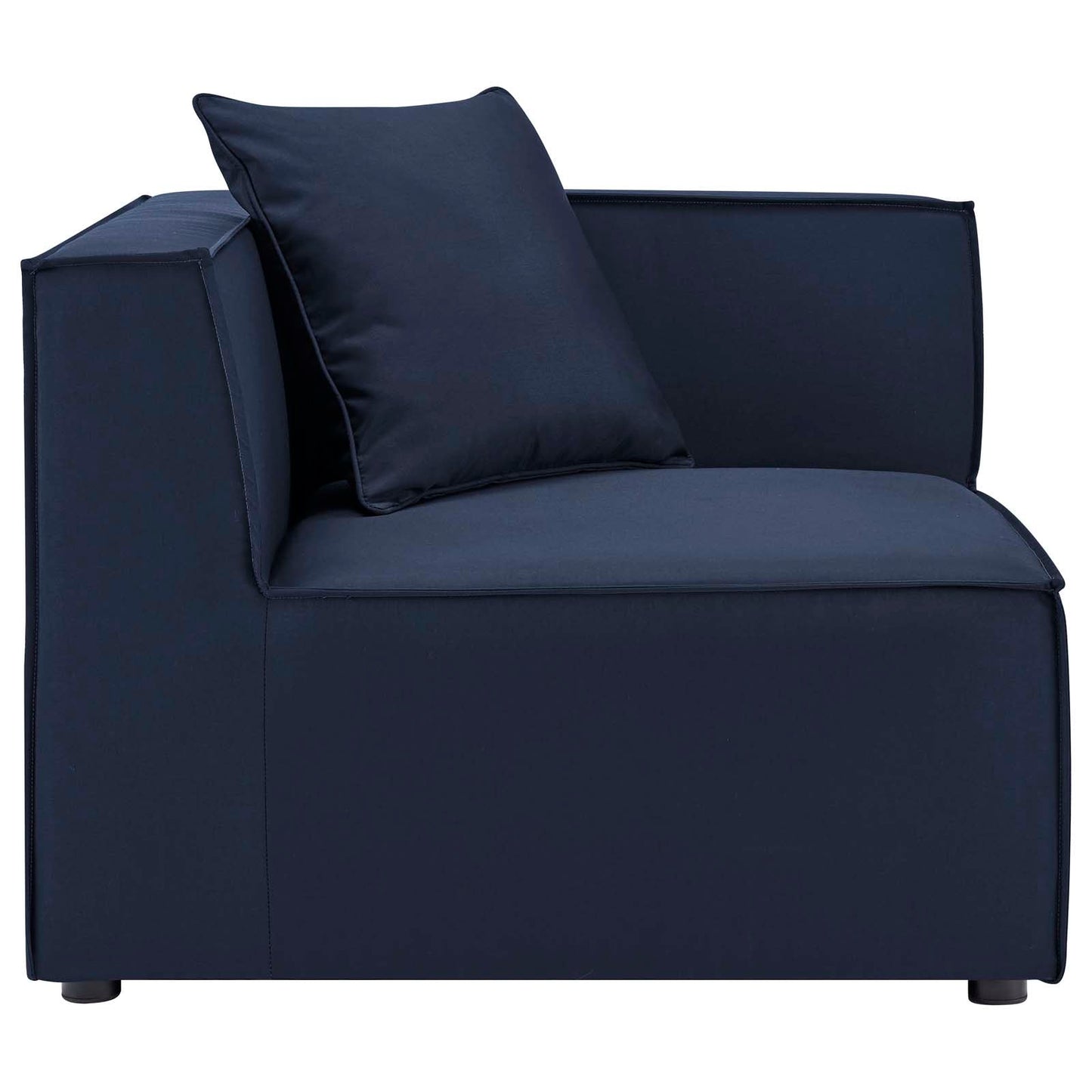 Saybrook Outdoor Patio Upholstered Sectional Sofa Corner Chair Navy EEI-4210-NAV